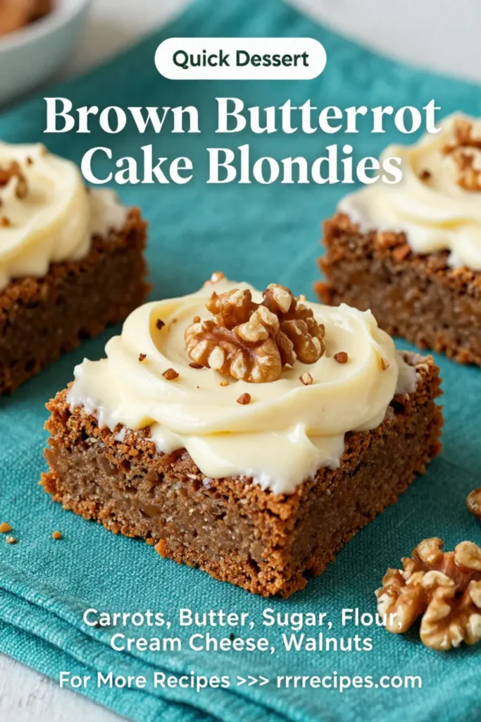 Carrot Cake: Brown Butter Carrot Cake Blondies With Cream Cheese Swirl in 30 Minutes