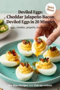 Deviled Eggs: Cheddar Jalapeño Bacon Deviled Eggs in 20 Minutes