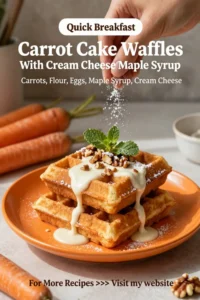 Carrot Cake Recipe: Carrot Cake Waffles With Cream Cheese Maple Syrup in 20 Minutes