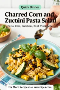Pasta Salad: Charred Corn and Zucchini Pasta Salad With Basil Vinaigrette in 20 Minutes