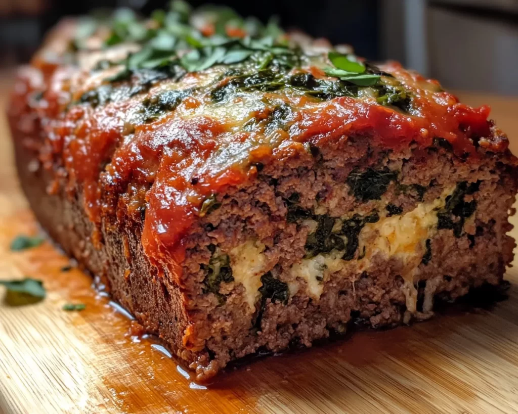 Meatloaf Recipes: Mozzarella and Spinach Stuffed Meatloaf in 40 Minutes