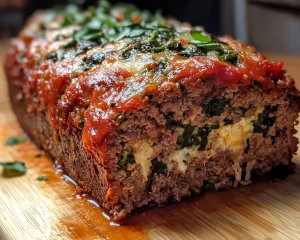 Meatloaf Recipes: Mozzarella and Spinach Stuffed Meatloaf in 40 Minutes