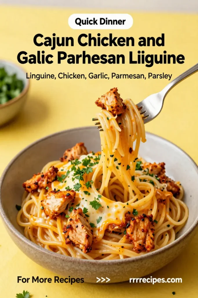 Cajun Chicken and Garlic Parmesan Linguine