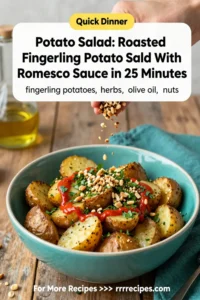 Potato Salad: Roasted Fingerling Potato Salad With Romesco Sauce in 25 Minutes