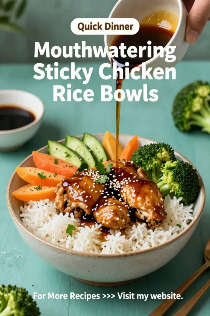 Mouthwatering Sticky Chicken Rice Bowls Packed with Flavor and Easy to Make at Home