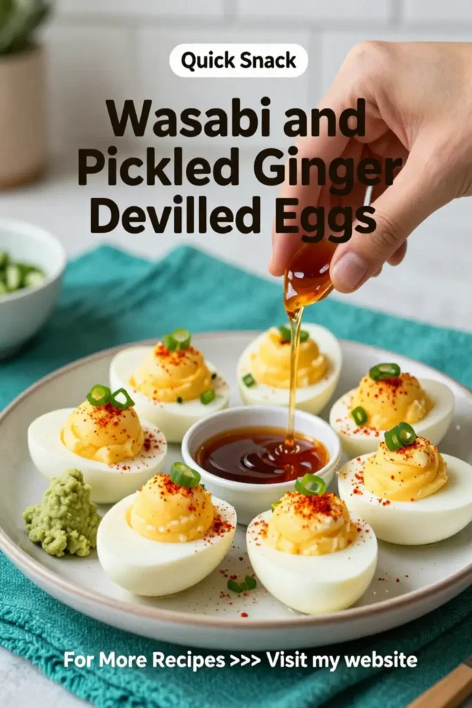 Deviled Eggs: Wasabi and Pickled Ginger Deviled Eggs in 20 Minutes
