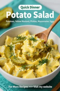 Potato Salad: Southern Style Potato Salad With Yellow Mustard and Pickles in 25 Minutes