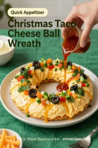 Christmas Taco Cheese Ball Wreath