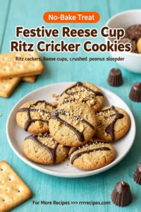 Festive Reese Cup Ritz Cracker Cookies
