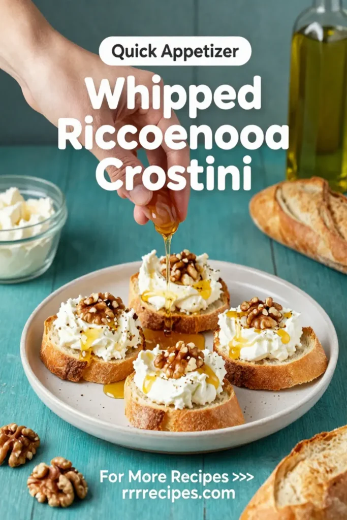 Easy Recipes: Whipped Ricotta Crostini With Honey and Walnuts in 10 Minutes