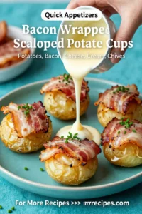 Scalloped Potatoes: Bacon Wrapped Scalloped Potato Cups for Party Appetizers in 35 Minutes