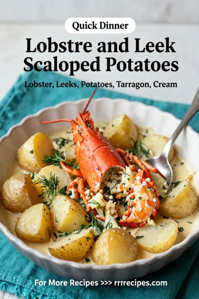 Scalloped Potatoes: Lobster and Leek Scalloped Potatoes With Tarragon in 45 Minutes