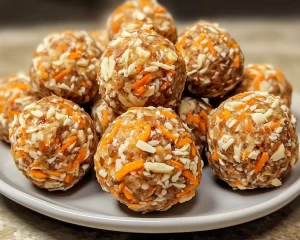 Carrot Cake: No Bake Carrot Cake Cheesecake Energy Balls in 15 Minutes