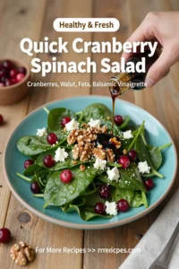 Quick Cranberry Spinach Salad