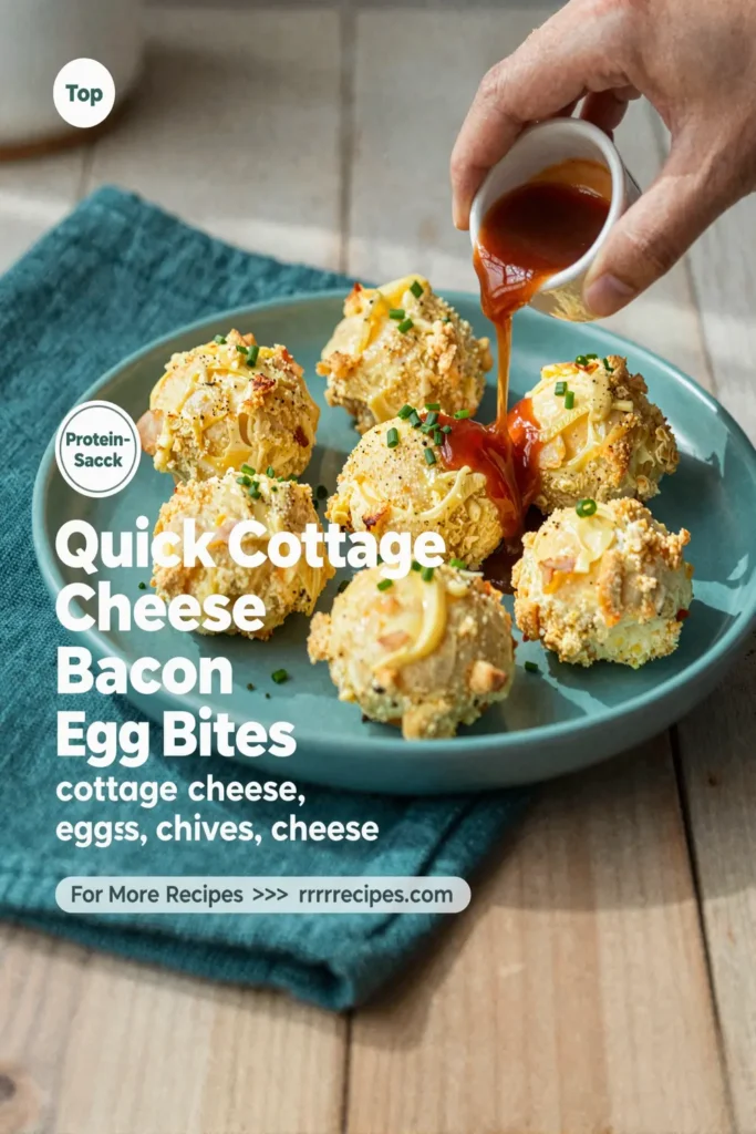 Quick Cottage Cheese Bacon Egg Bites