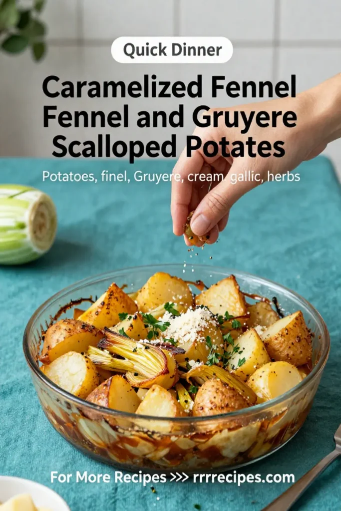 Scalloped Potatoes: Caramelized Fennel and Gruyere Scalloped Potatoes in 40 Minutes