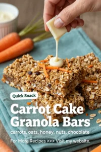 Carrot Cake: Carrot Cake Granola Bars With White Chocolate Drizzle in 20 Minutes
