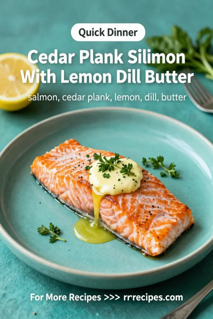 Salmon Recipes: Cedar Plank Salmon With Lemon Dill Butter in 25 Minutes