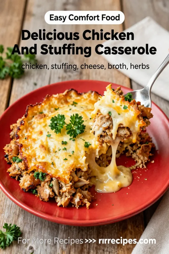 Delicious Chicken And Stuffing Casserole