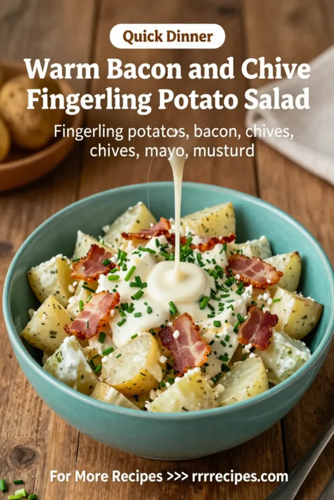 Potato Salad: Warm Bacon and Chive Fingerling Potato Salad in 25 Minutes