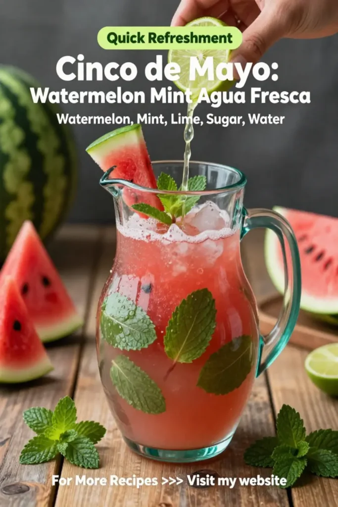 Cinco de Mayo: Watermelon Mint Agua Fresca for Cinco de Mayo in 10 Minutes