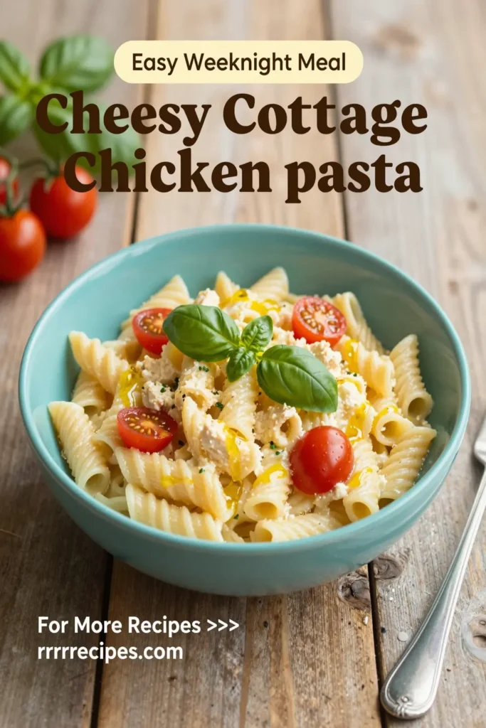 Cheesy Cottage Cheese Chicken Pasta