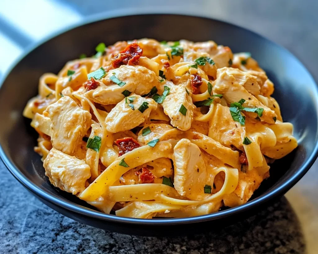 Dinner Ideas: Creamy Sun Dried Tomato Chicken Pasta in 25 Minutes