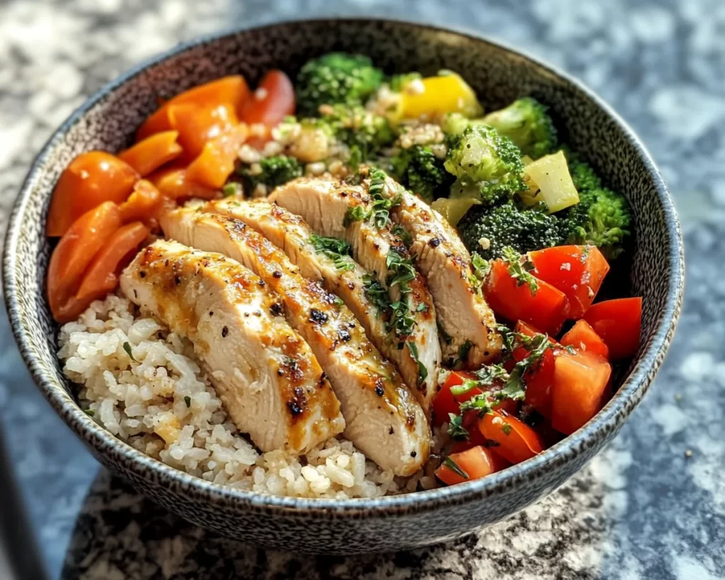 Lunch Ideas: Meal Prep Chicken and Veggie Protein Bowls in 20 Minutes