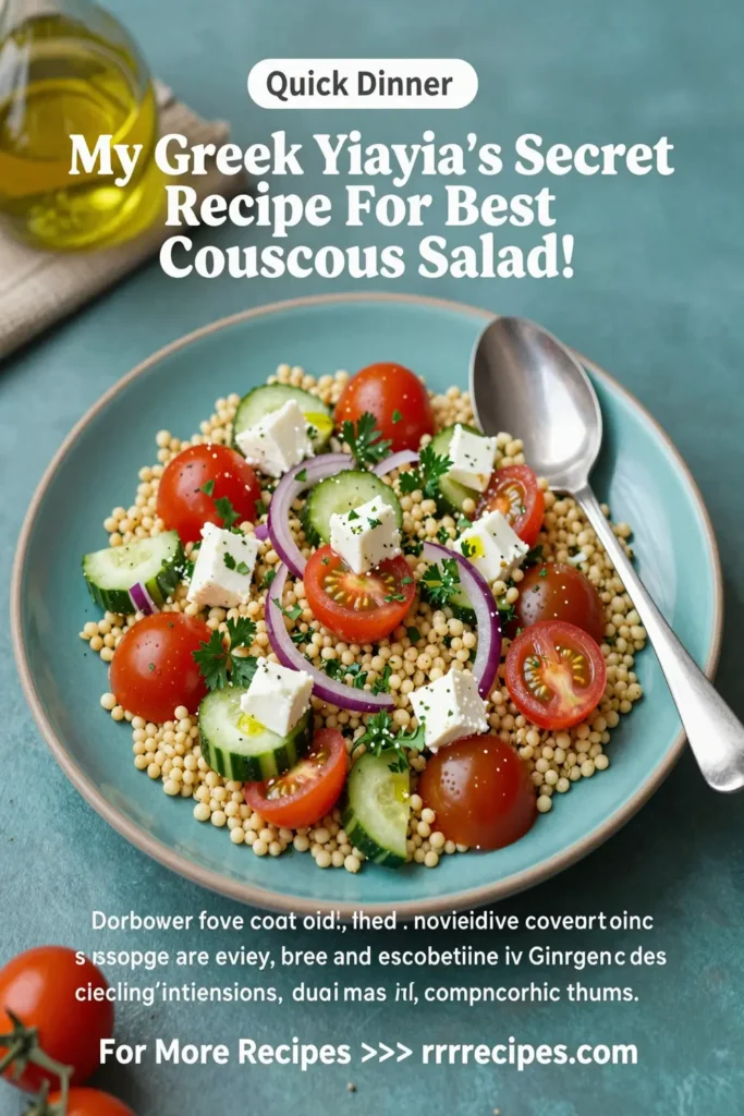 My Greek Yiayia'S Secret Recipe For Best Couscous Salad!