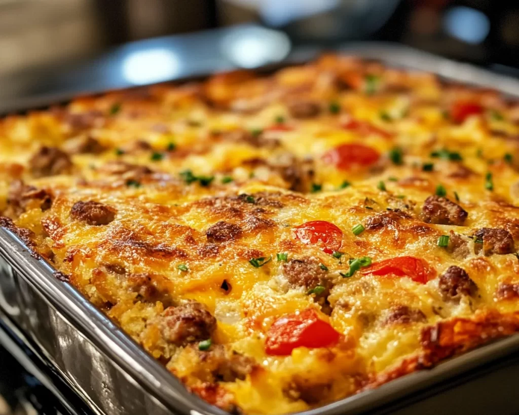 Breakfast Casserole: Sausage Hash Brown and Egg Breakfast Casserole in 35 Minutes