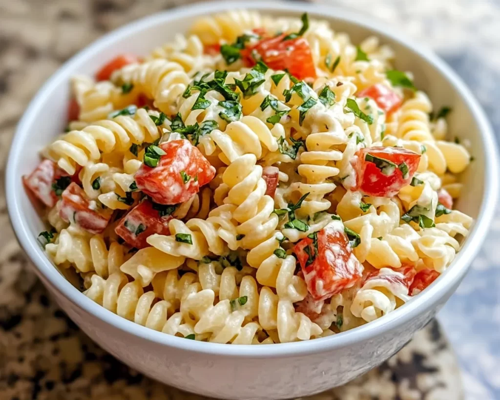 Pasta Salad Recipes: Cold BLT Pasta Salad With Creamy Ranch in 20 Minutes