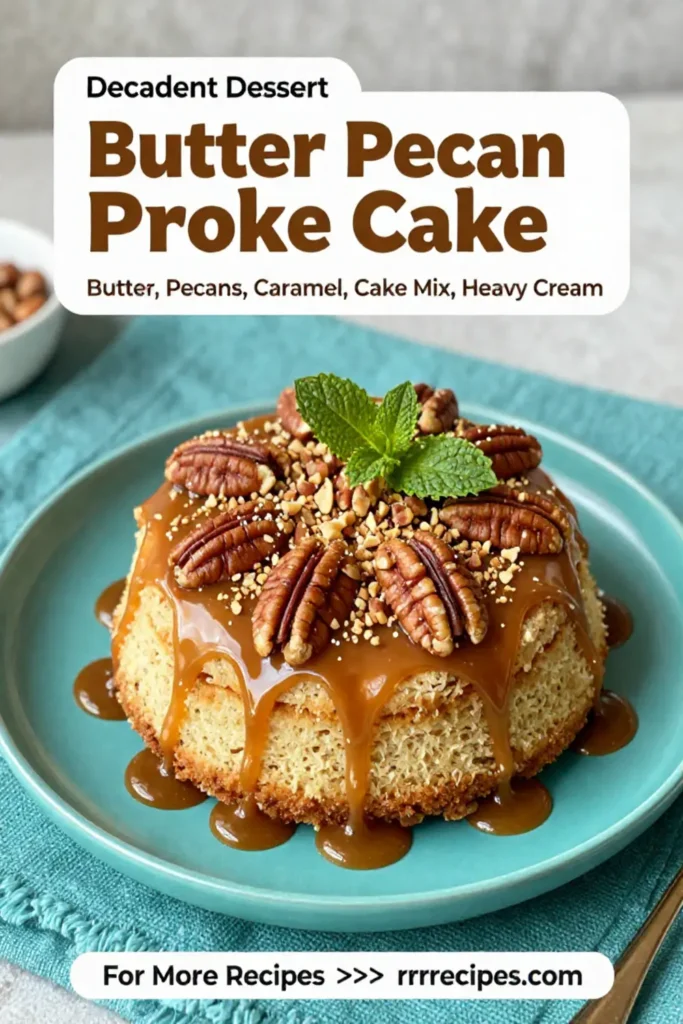 Butter Pecan Praline Poke Cake