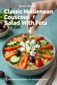 Classic Mediterranean Couscous Salad With Feta