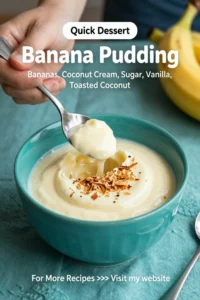 Banana Pudding: Coconut Cream Banana Pudding With Toasted Coconut in 20 Minutes
