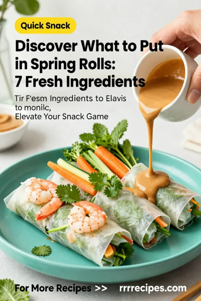Discover What to Put in Spring Rolls: 7 Fresh Ingredients to Elevate Your Snack Game