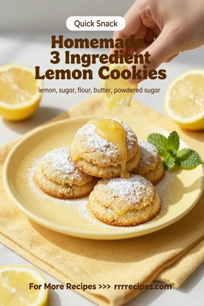 Homemade 3 Ingredient Lemon Cookies