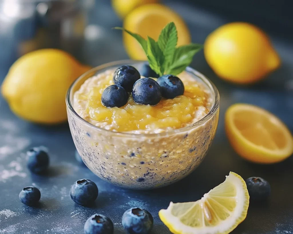 Overnight Oats: Lemon Curd and Blueberry Overnight Oats in 5 Minutes