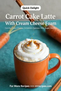 Carrot Cake: Carrot Cake Latte With Cream Cheese Foam in 10 Minutes