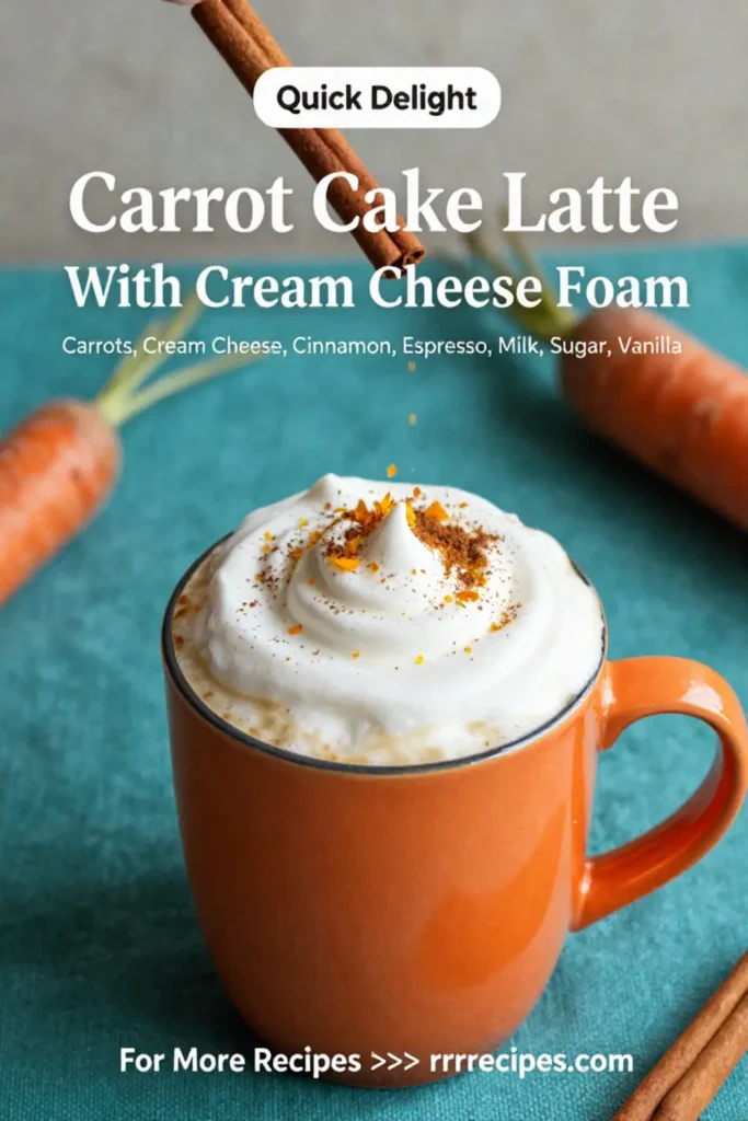 Carrot Cake: Carrot Cake Latte With Cream Cheese Foam in 10 Minutes