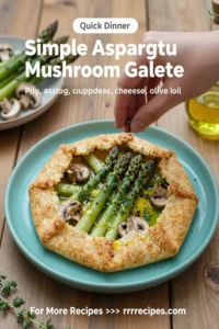 Simple Asparagus Mushroom Galette