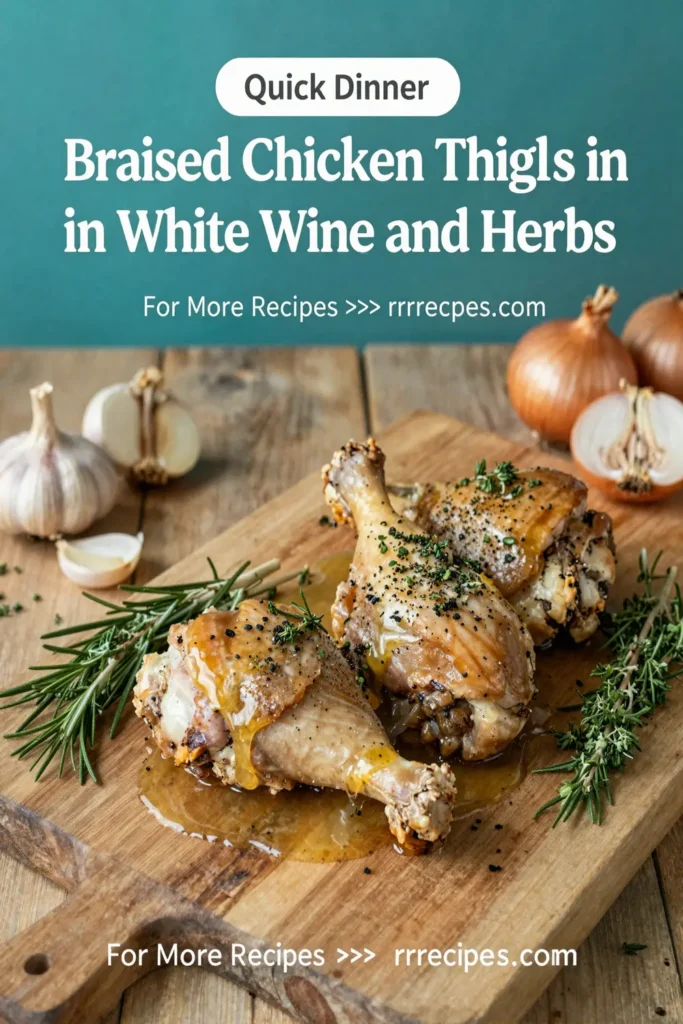 Chicken Thigh Recipes: Braised Chicken Thighs in White Wine and Herbs in 30 Minutes