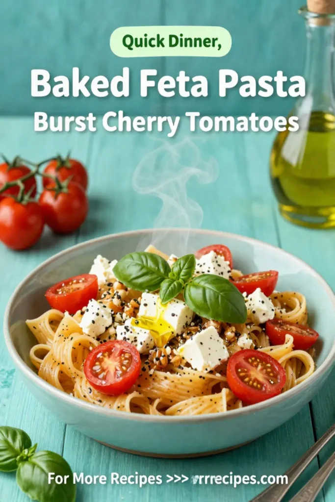 Dinner Recipes: Baked Feta Pasta With Burst Cherry Tomatoes in 30 Minutes