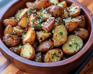 Easter Side Dishes: Garlic Parmesan Roasted Baby Potatoes for Easter in 25 Minutes
