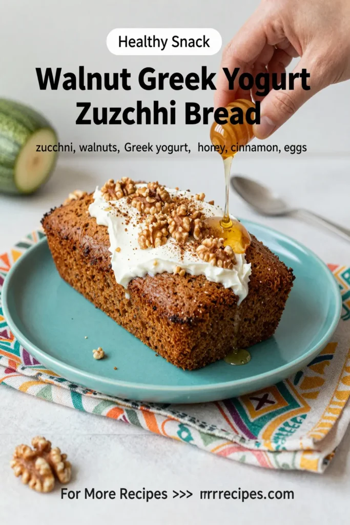 Walnut Greek Yogurt Zucchini Bread