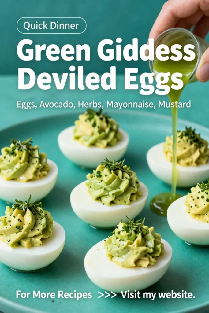 Deviled Eggs: Green Goddess Deviled Eggs With Avocado and Herbs in 20 Minutes