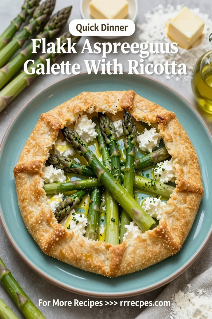 Flaky Asparagus Galette With Ricotta