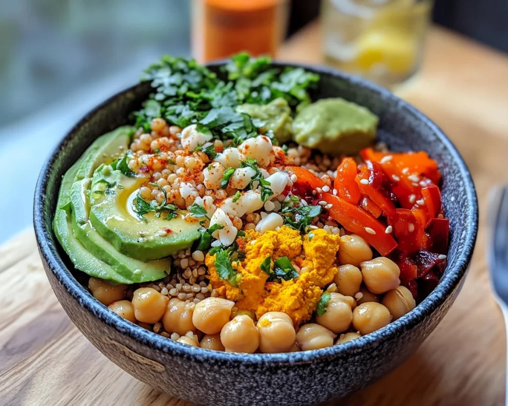 Lunch Ideas: Anti Inflammatory Turmeric Chickpea Grain Bowl in 15 Minutes