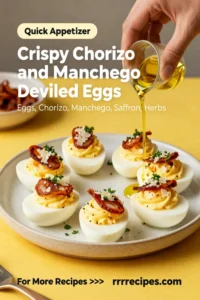 Deviled Eggs: Crispy Chorizo and Manchego Deviled Eggs With Saffron in 25 Minutes