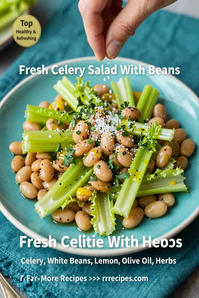 Fresh Celery Salad With Beans