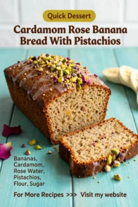 Banana Bread Recipe: Cardamom Rose Banana Bread With Pistachios in 35 Minutes